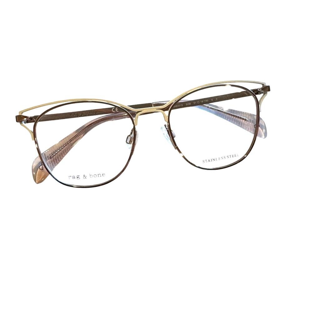 NEW Rag & Bone RNB3019 BQB cream and gold glasses - Picture 2 of 11